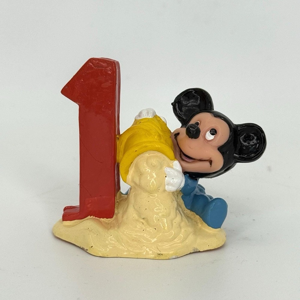 Vintage Disney Applause Baby Mickey Mouse Number 1 Figurine Sandcastle‎ Birthday